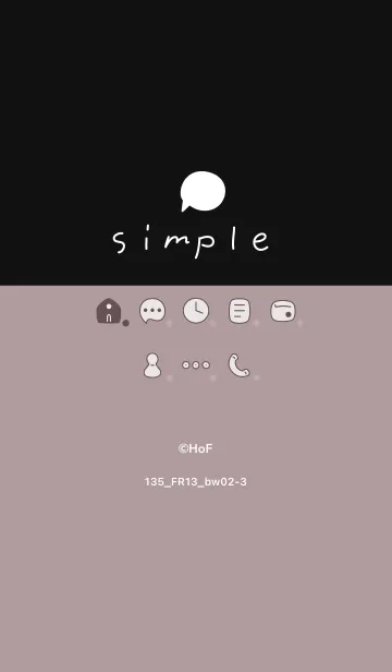 [LINE着せ替え] 135.13_ショコラ 黒/白2-3の画像1