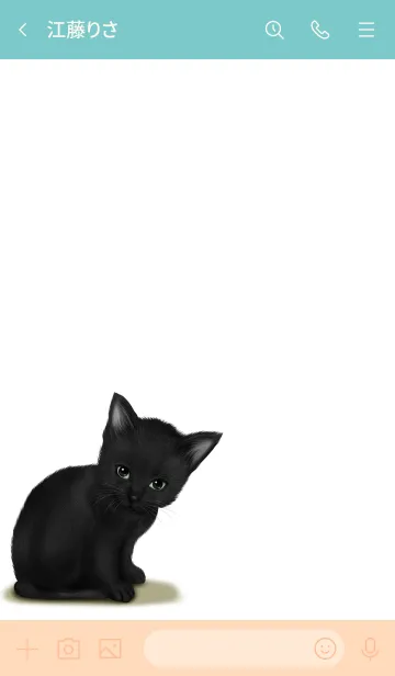 [LINE着せ替え] しょうの用可愛い黒猫子猫の画像3