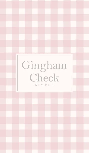 [LINE着せ替え] Gingham Check Natural Pink 25 -MEKYM-の画像1