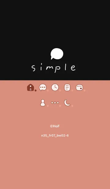 [LINE着せ替え] n35_07_レッド 黒/白2-6の画像1
