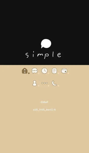 [LINE着せ替え] a35_05_オレンジ 黒/白2-6の画像1