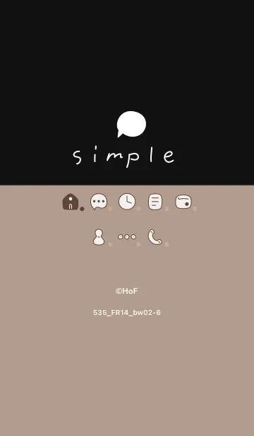 [LINE着せ替え] 535.14_ベージュ3 黒/白2-6の画像1