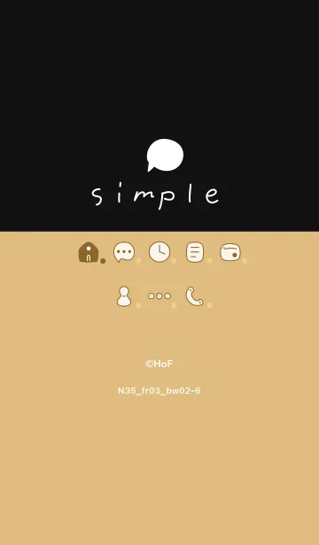 [LINE着せ替え] N35_03_オレンジ 黒/白2-6の画像1