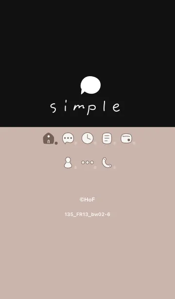 [LINE着せ替え] 135.13_ベージュ2 黒/白2-6の画像1