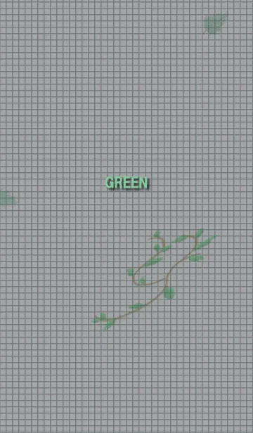 [LINE着せ替え] GREEN07 (leaf&grid)の画像1