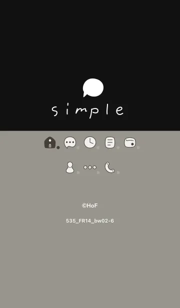 [LINE着せ替え] 535.14_スモーキーアッシュ 黒/白2-6の画像1