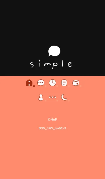 [LINE着せ替え] N35_03_レッド 黒/白2-9の画像1
