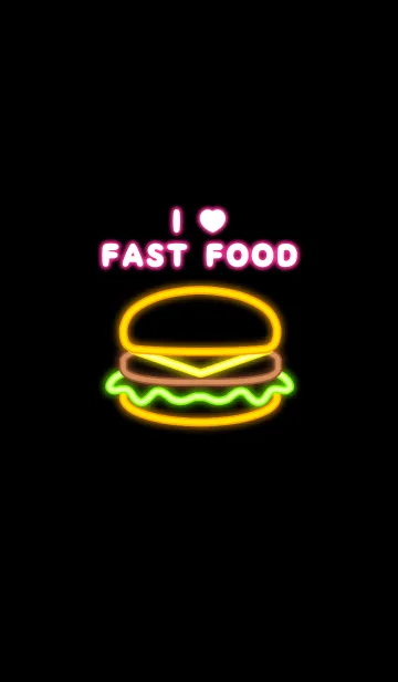 [LINE着せ替え] I LOVE FAST FOOD【NEON】の画像1