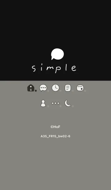 [LINE着せ替え] A35.15_スモーキーアッシュ 黒/白2-6の画像1