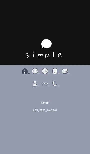 [LINE着せ替え] A35.15_ホワイトアッシュ 黒/白2-6の画像1