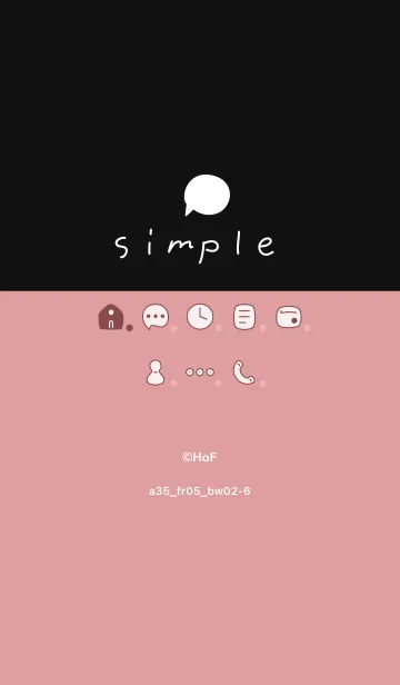 [LINE着せ替え] a35_05_レッド2 黒/白2-6の画像1