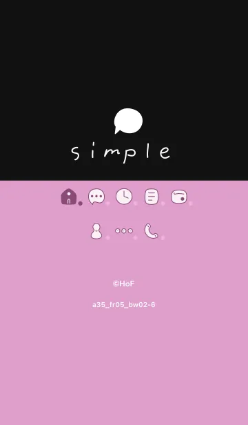 [LINE着せ替え] a35_05_ピンク 黒/白2-6の画像1