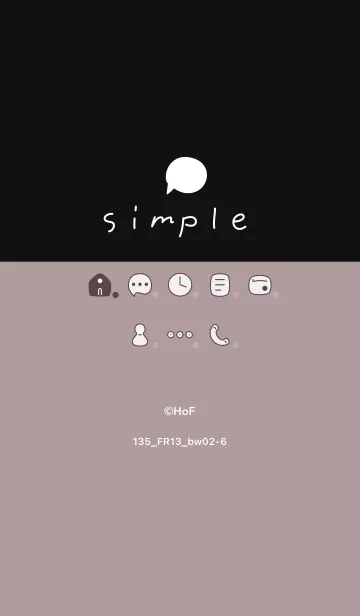 [LINE着せ替え] 135.13_ショコラ 黒/白2-6の画像1