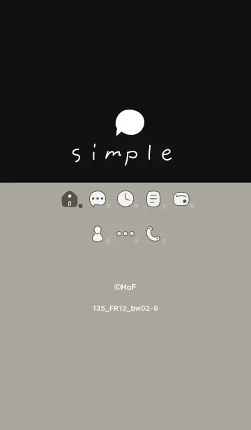 [LINE着せ替え] 135.13_スモーキーアッシュ 黒/白2-6の画像1