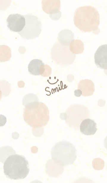 [LINE着せ替え] 水彩 ドット ベージュ30の画像1