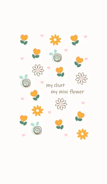 [LINE着せ替え] mini orange flowers 9の画像1