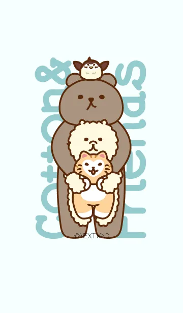 [LINE着せ替え] こっとんさんとお友達のきせかえ ミント味の画像1