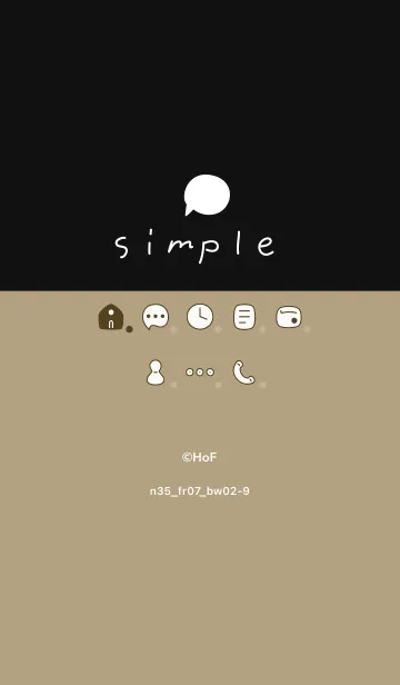 [LINE着せ替え] n35_07_オレンジ 黒/白2-9の画像1