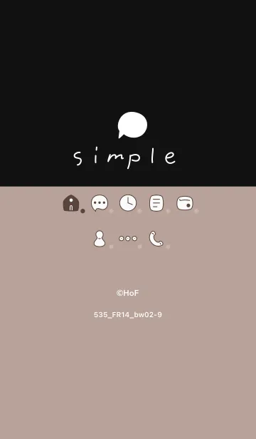 [LINE着せ替え] 535.14_ベージュ2 黒/白2-9の画像1