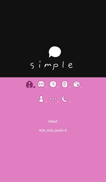 [LINE着せ替え] N35_03_ピンク 黒/白2-6の画像1