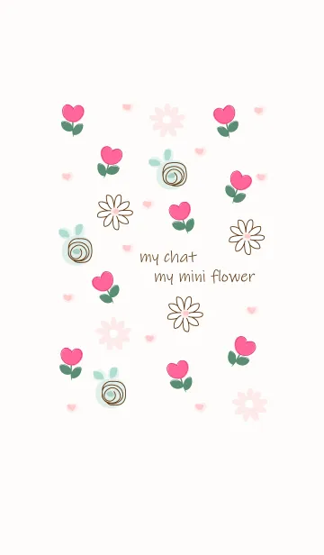 [LINE着せ替え] Minimal pink flowers 6 :)の画像1