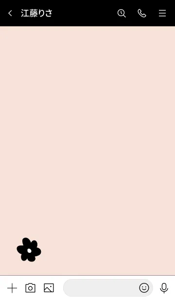 [LINE着せ替え] モノクロお花一輪 ピンク5の画像3