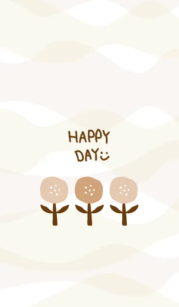 [LINE着せ替え] 3つの茶色い花 3の画像1