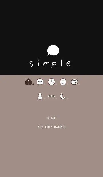 [LINE着せ替え] A35.15_ベージュ2 黒/白2-9の画像1