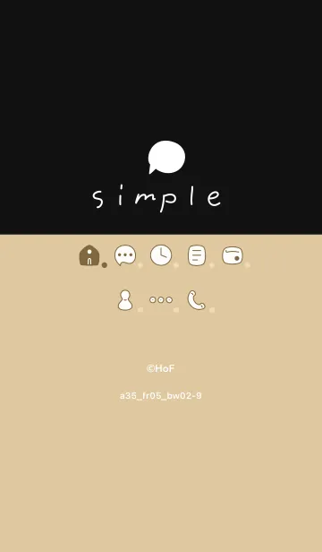 [LINE着せ替え] a35_05_オレンジ 黒/白2-9の画像1