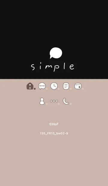 [LINE着せ替え] 135.13_ベージュ2 黒/白2-9の画像1