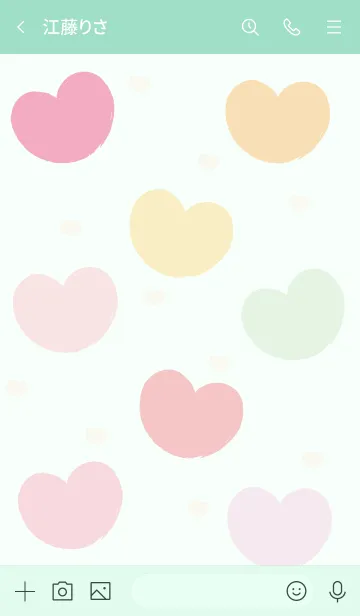 [LINE着せ替え] Sweet mini heart colorful version 11の画像3