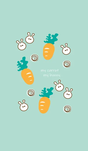 [LINE着せ替え] My carrot & My bunny 3の画像1