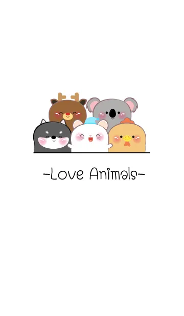 [LINE着せ替え] Minimal Animlas Theme3(JP)の画像1