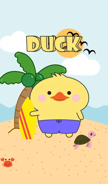 [LINE着せ替え] Duck On The Beach Theme (JP)の画像1