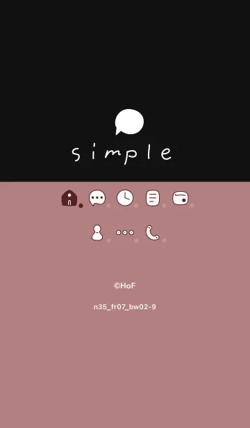 [LINE着せ替え] n35_07_レッド2 黒/白2-9の画像1