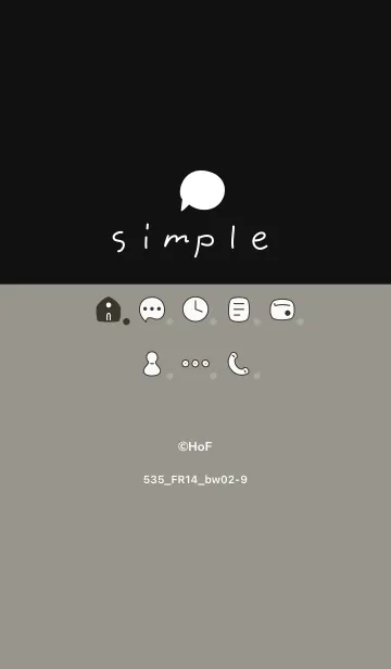 [LINE着せ替え] 535.14_スモーキーアッシュ 黒/白2-9の画像1