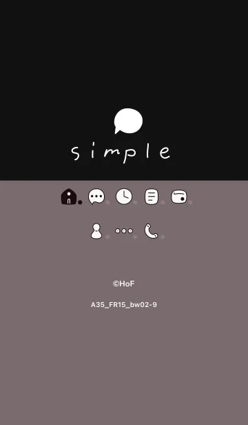 [LINE着せ替え] A35.15_ショコラ 黒/白2-9の画像1