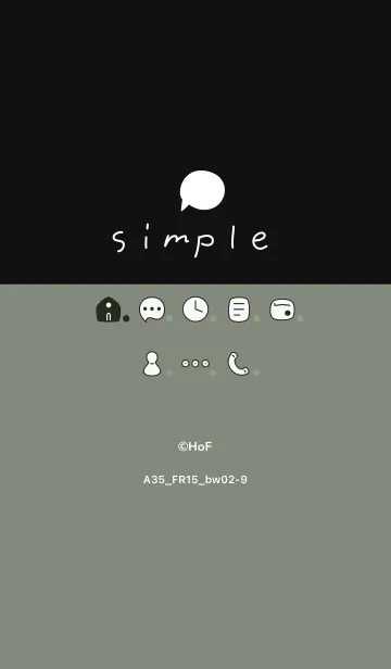 [LINE着せ替え] A35.15_スモーキーMアッシュ 黒/白2-9の画像1