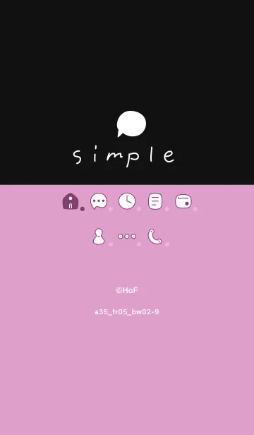 [LINE着せ替え] a35_05_ピンク 黒/白2-9の画像1