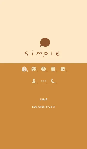 [LINE着せ替え] n36_26_ブラウン4-3の画像1