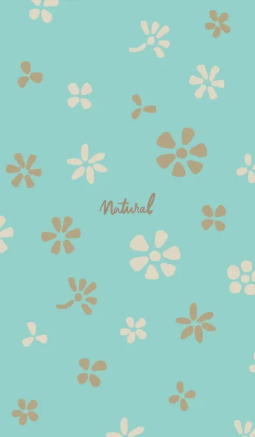 [LINE着せ替え] 小花たくさん グリーン2の画像1