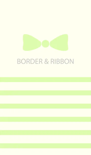 [LINE着せ替え] BORDER & RIBBON -YellowGreen-の画像1