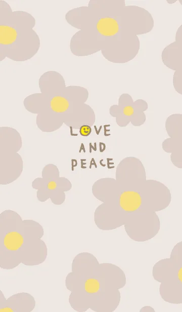 [LINE着せ替え] 北欧風 ベージュお花6の画像1