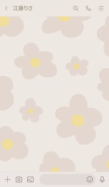 [LINE着せ替え] 北欧風 ベージュお花6の画像3