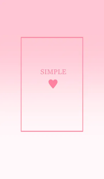 [LINE着せ替え] 大人のシンプルハート -pink gradation-の画像1