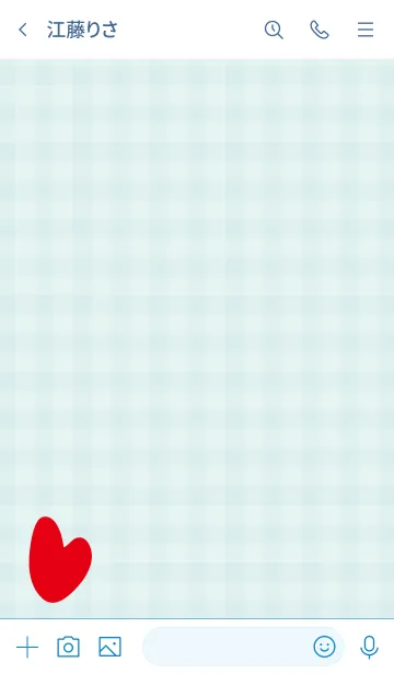 [LINE着せ替え] ハートギンガムチェック21の画像3