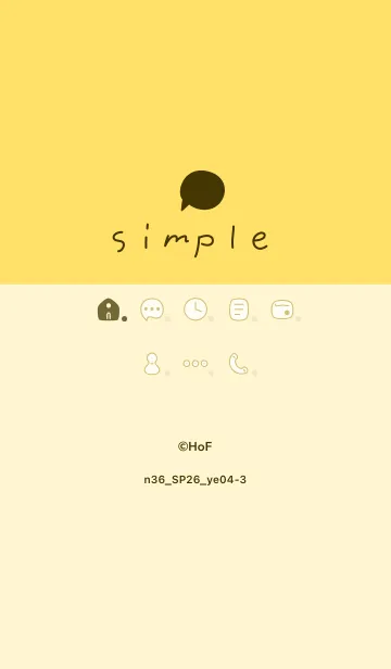 [LINE着せ替え] n36_26_イエロー4-3の画像1