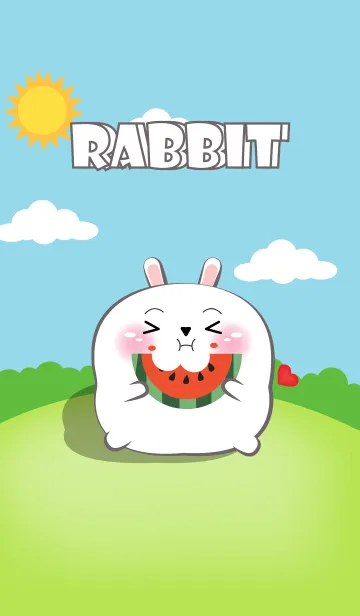 [LINE着せ替え] Chubby White Rabbit Theme (JP)の画像1