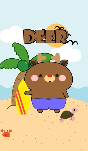 [LINE着せ替え] Deer On The Beach Theme (JP)の画像1