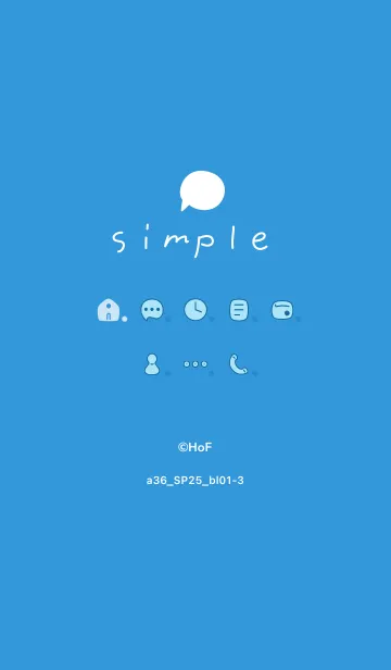 [LINE着せ替え] a36_25_ブルー1-3の画像1